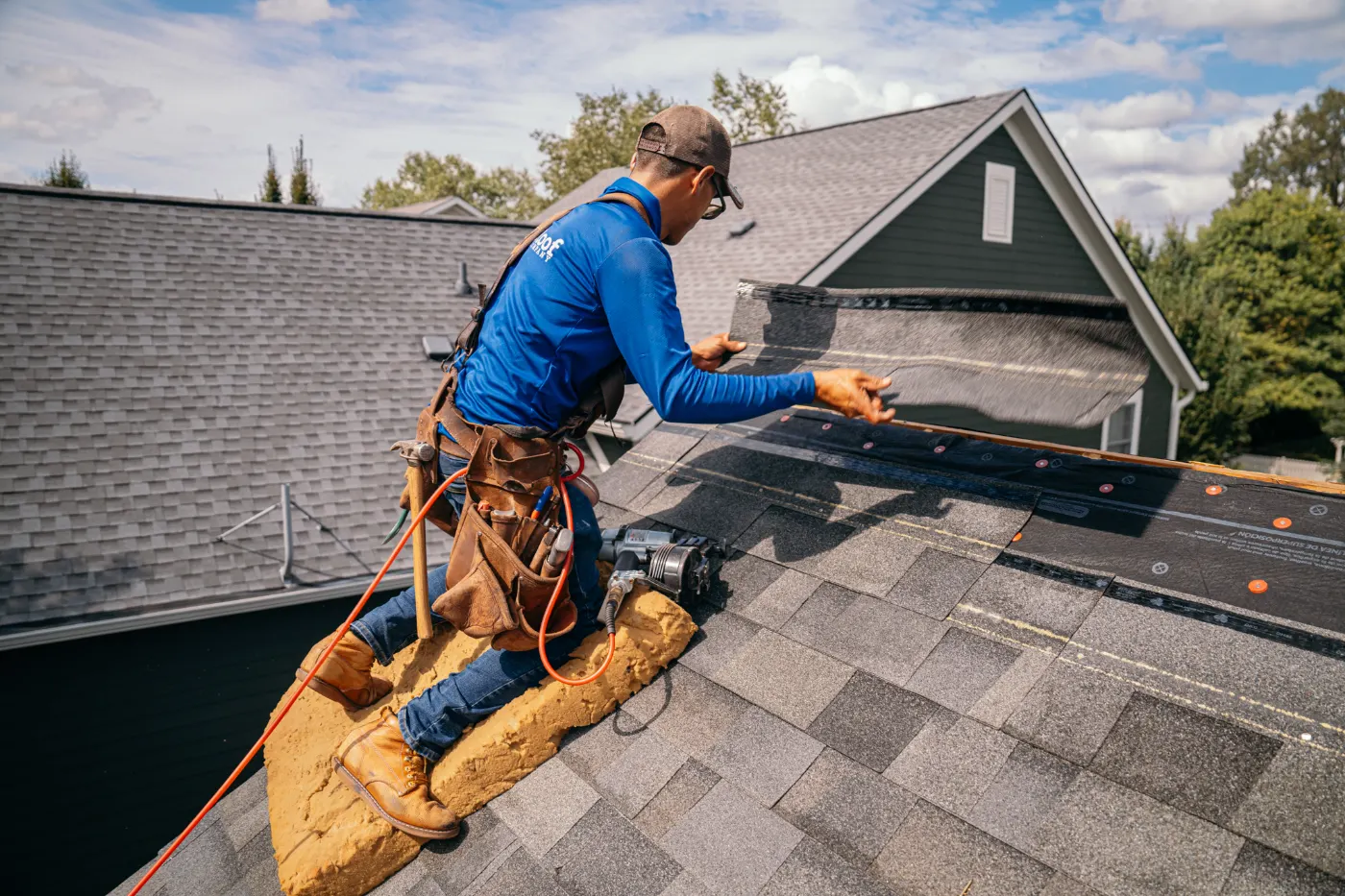 Flashing and seam work in Plum Creek